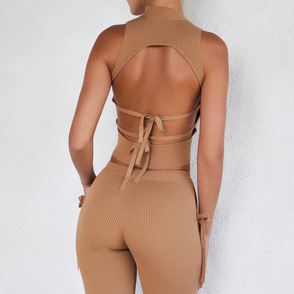 Mistress Rocks / House of CB Camel Ribbed Top NWT - Picture 2 of 9